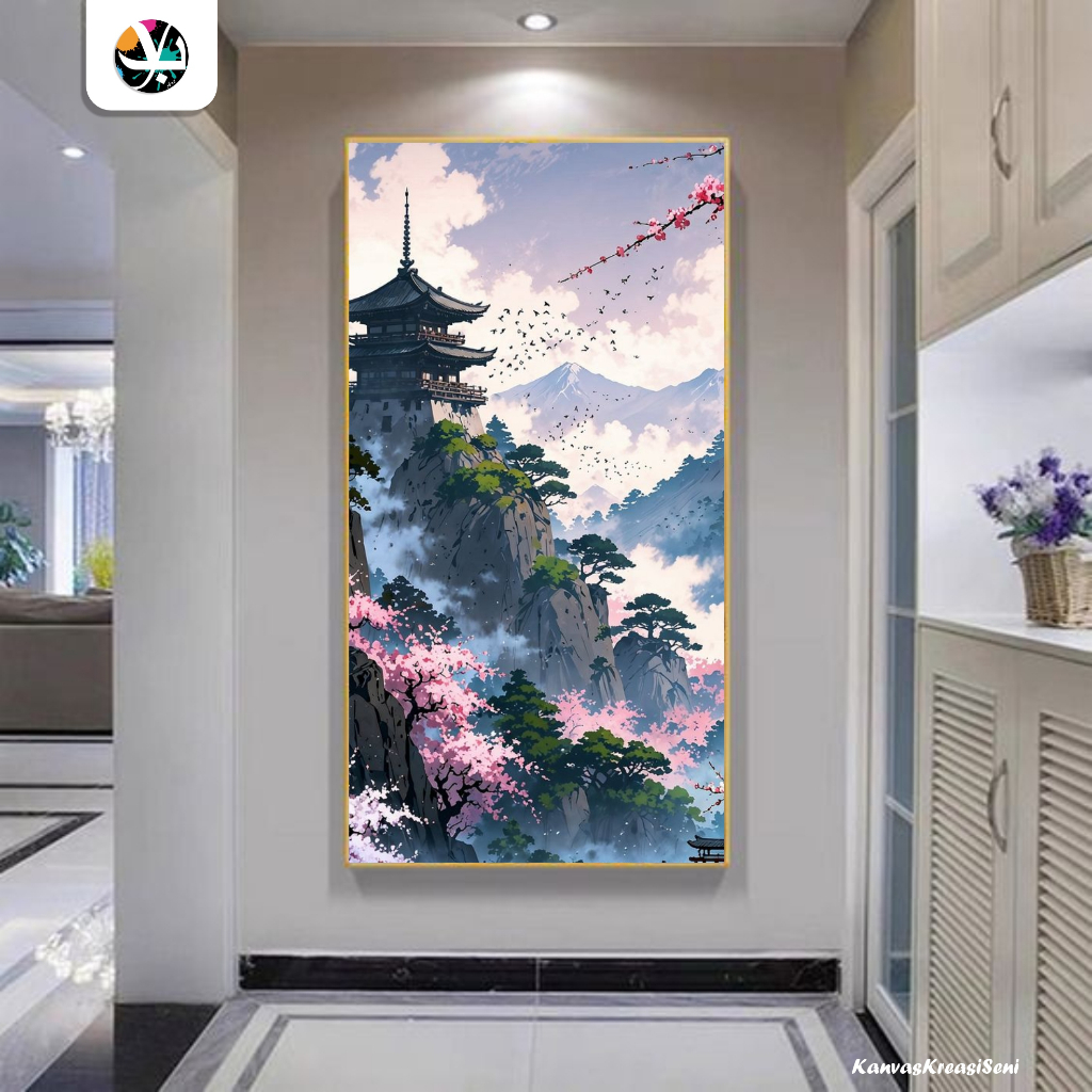 LUKISAN JEPANG - LUKISAN KANVAS JEPANG HANDMADE