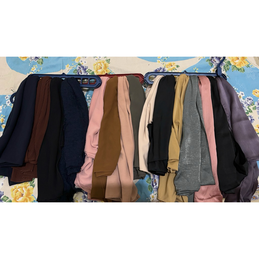 [PRELOVED] Pashmina kenan nadira diamond plisket crinckle dubai shawl ceruty babydoll rawis jersey s