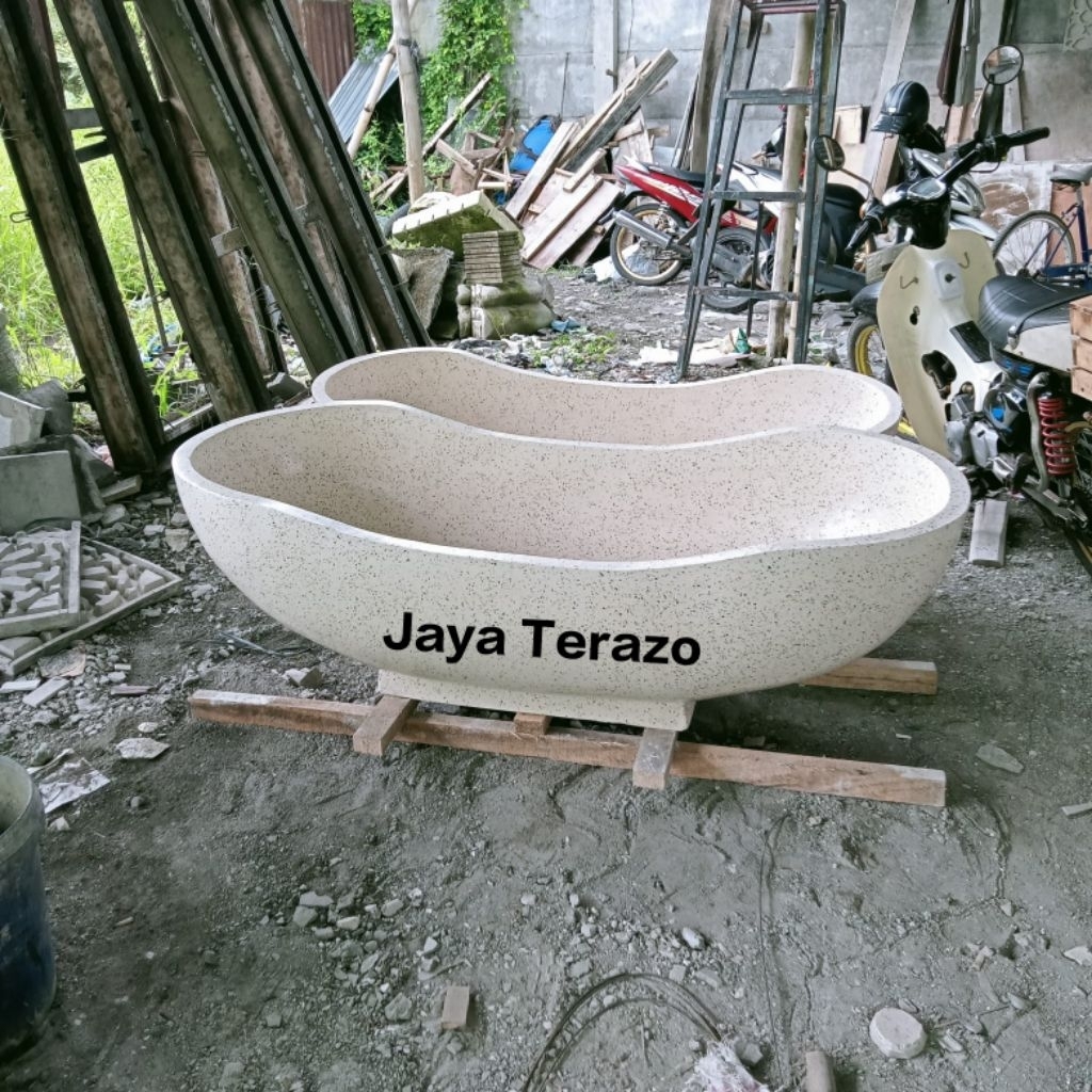 Bathup terazzo kualitas premium/ Bathup tipe perahu/ Bathup Terazo minimalis