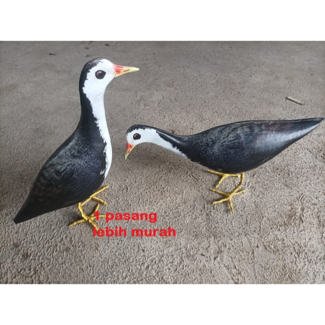 PATUNG BURUNG RUAK RUAK JONTROT MANUK KAREO MIRIP ASLI PIKAT BURUNG RUAKRUAK KUALITAS PREMIUM