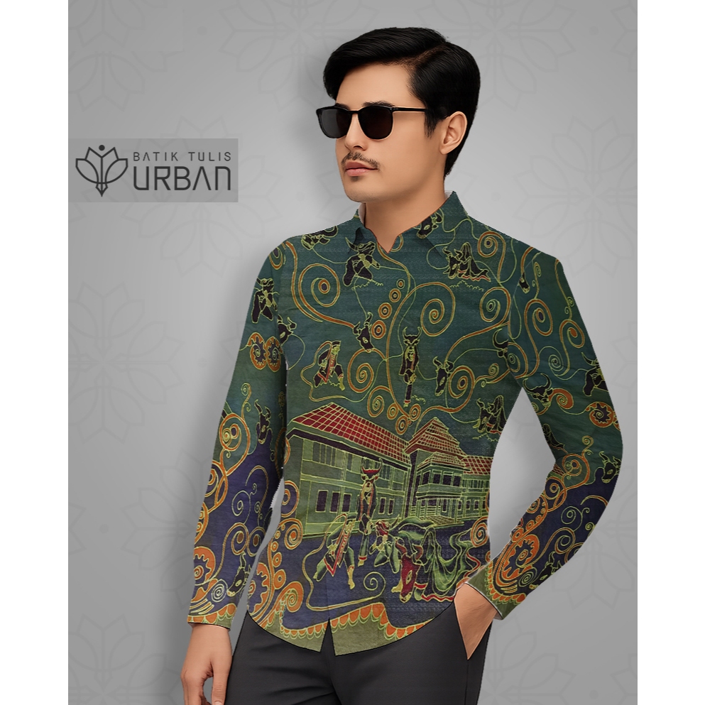 kain batik tulis malangan dengan motif bantengan di balaikota