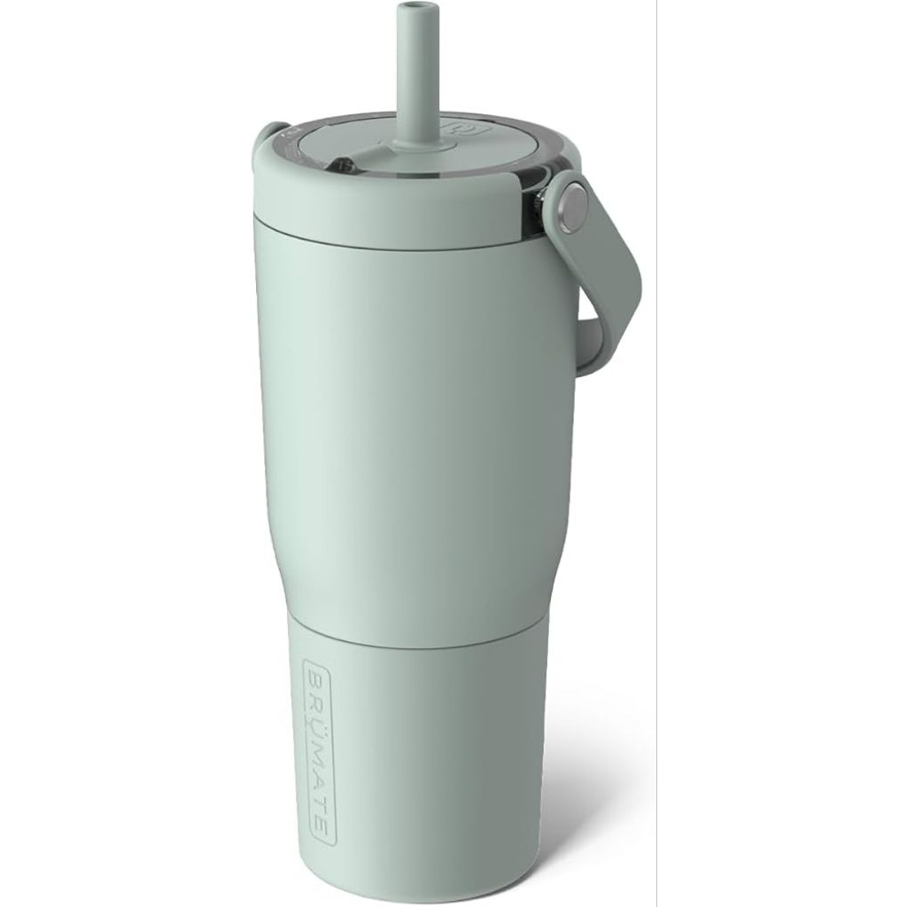 BruMate Resa BRS25SA - Tumbler with handle and straw, 740mL/25oz size, 100% leakproof, Sage color