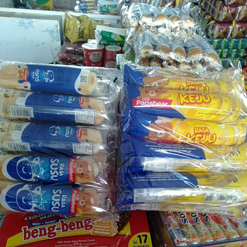 Roti Papabear rasa keju / susu Isi 10 pcs