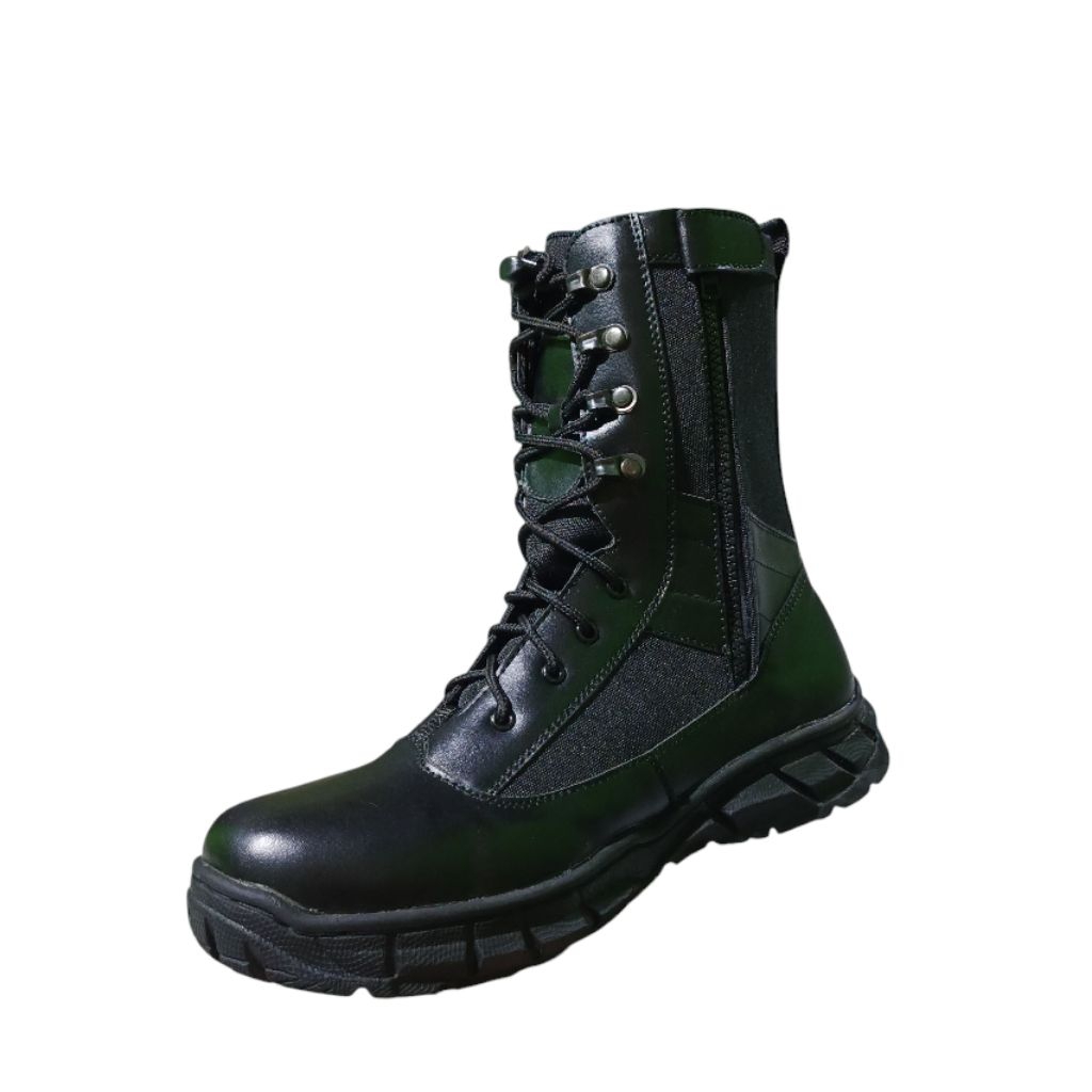 Sepatu pria PDL Jatah tali ikat safety boots. Sepatu Pria PDL TNI Polri security satpam PDl terbaru 