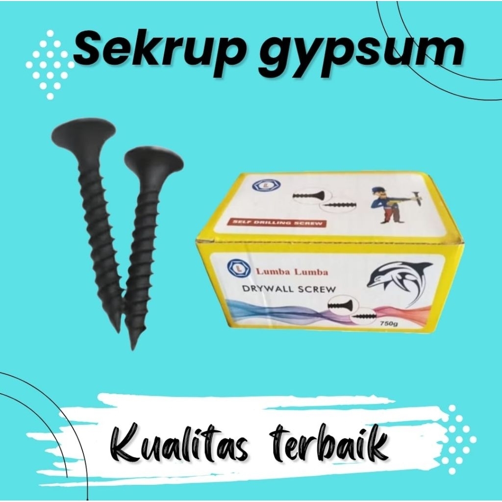 Sekrup Gypsum 6 x 1 Inch - Sekrup Baja Ringan / Plafon / Gypsum Board