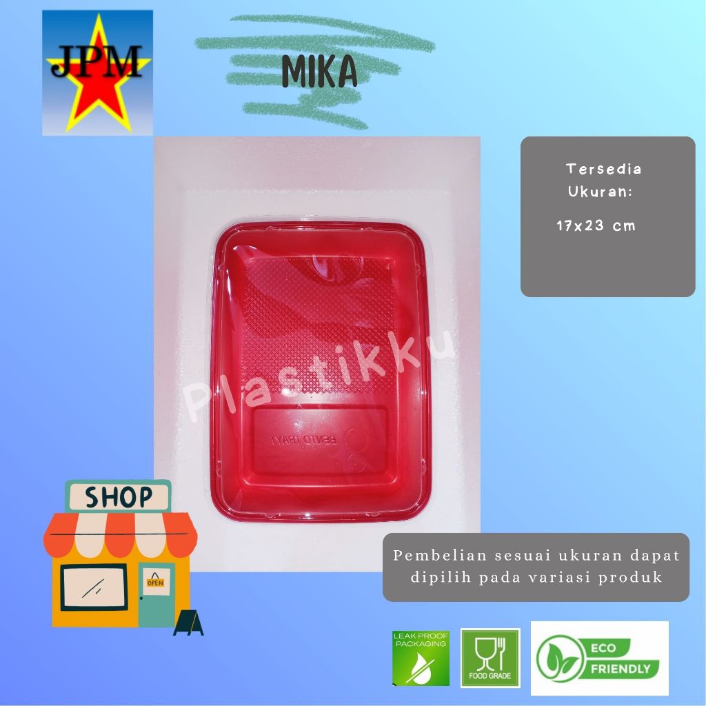 Mika Bento Interpack Sekat 2 dan Tanpa Sekat / Mika Bento Tnpa Sekat / Mika Bento 2 Sekat / Mika Ben