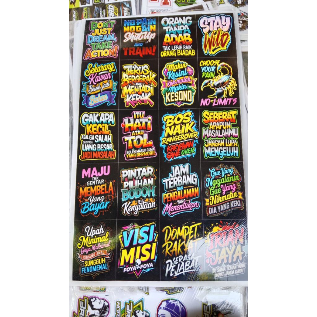 STIKER KATA-KATA KEREN GOKIL