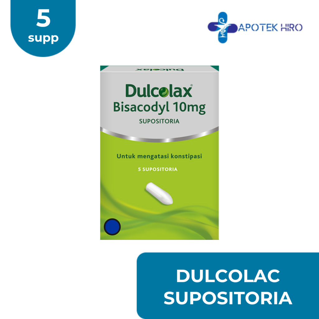 Dulcolax Adult 10 mg Suppositoria Mengatasi Sembelit (5 Suppositoria)