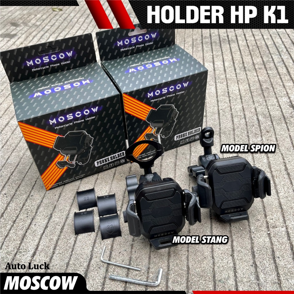 HOLDER HP K1 MOSCOW UNIVERSAL NMAX PCX BYSON LEXI SPION STANG HAND PHONE HP ABS PENYANGGA HANDPHONE 