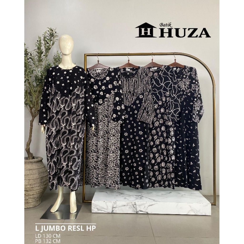 {LD 130 CM} Daster Huza Batik Pekalongan ll Long dress Jumbo Busui L Jumbo Resl