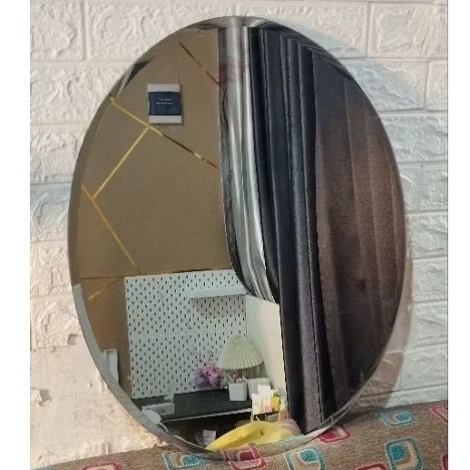 Cermin Dinding Hias Kaca Oval Vintage Classic Antik