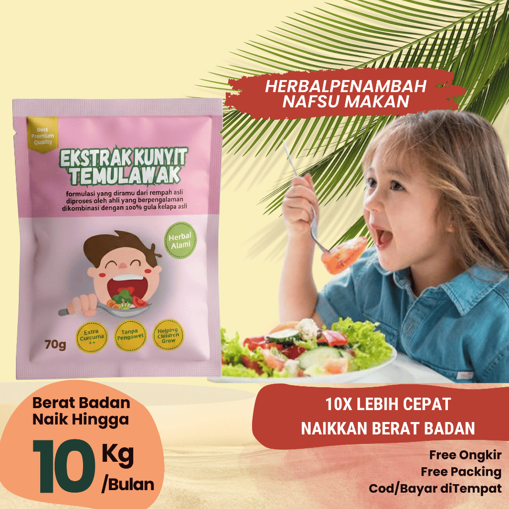 Penambah Nafsu Makan Anak Penambah Berat Badan Dewasa Suplemen Pengemuk Badan Vitamin jamu Herbal