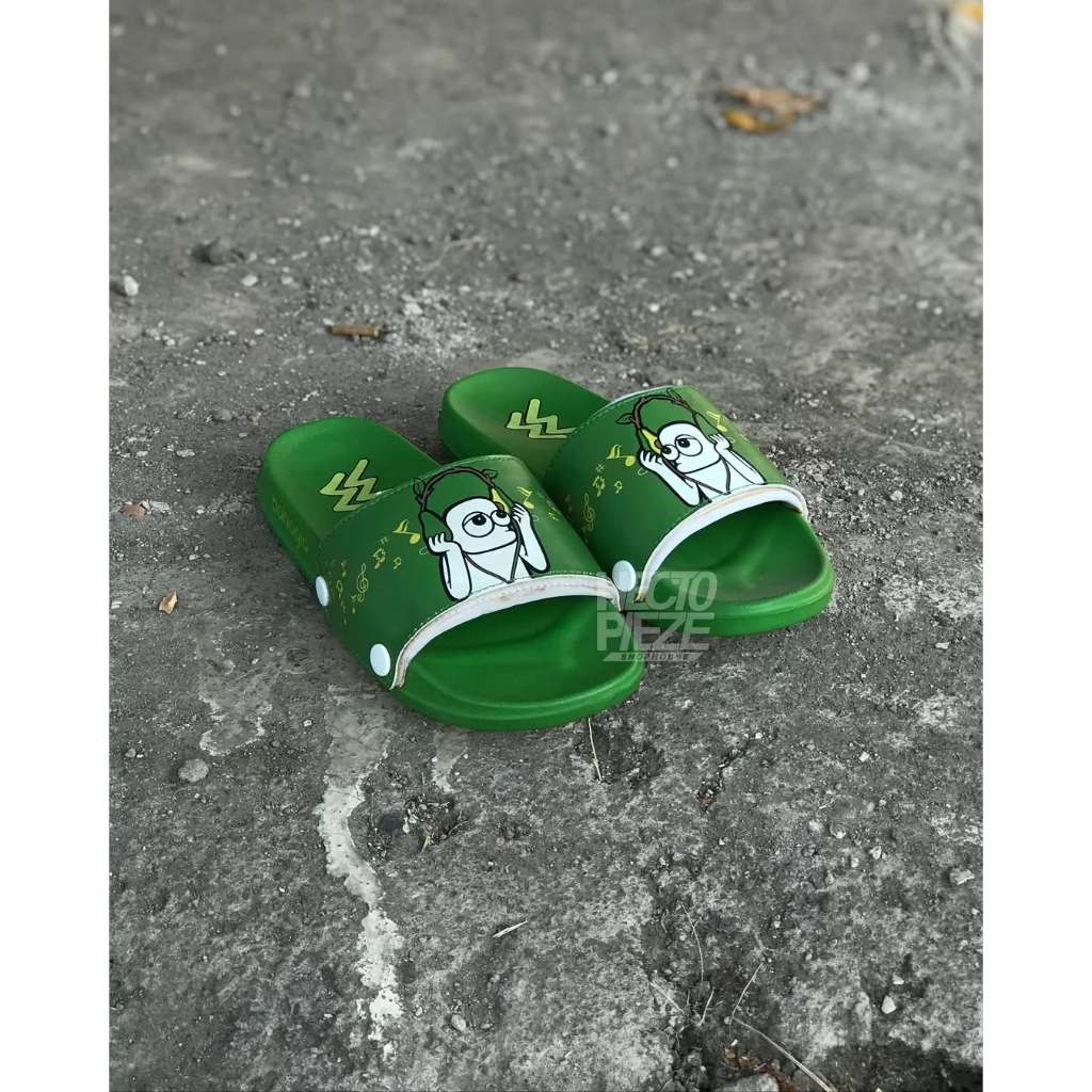Geoff Max x The Popo Green Alpukat "Bahagia" | Sandal Slide