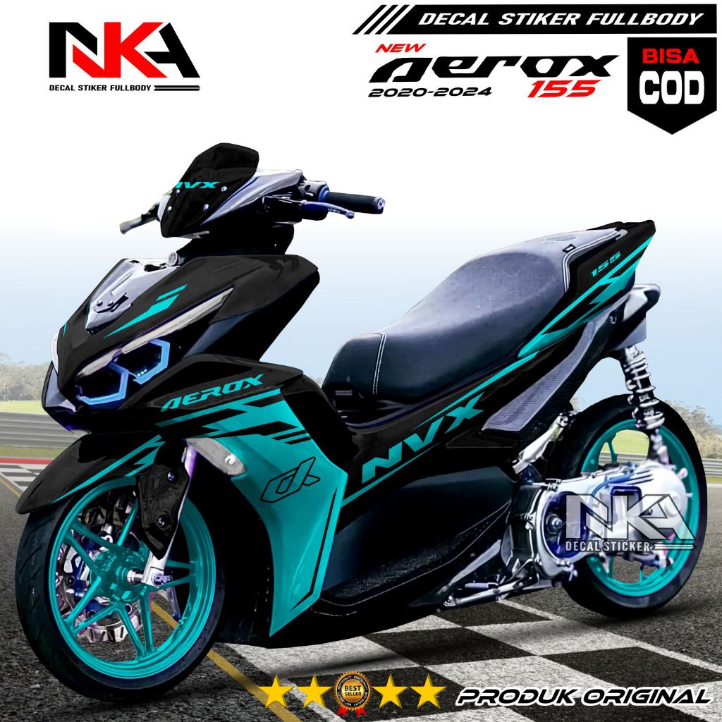 Stiker Decal Aerox New 155 Fullbody Decal Variasi Aerox Thun 2021-2024 Motif Simple