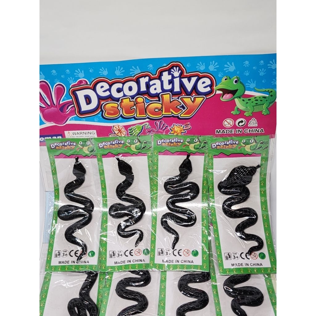 (5 PCS) MAINAN KOLOR ULAR / ULAR KARET TEMPEL SEPERTI ASLI