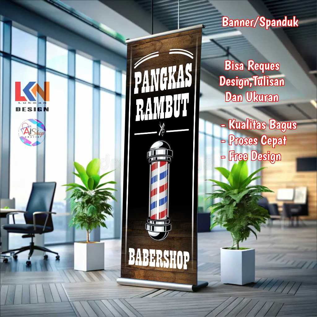 banner spanduk pangkas rambut