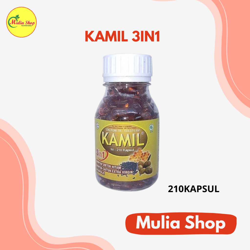 KAMIL 3 in 1 (Habbatussauda/Jintan Hitam, Zaitun, Propolis) 210 kapsul