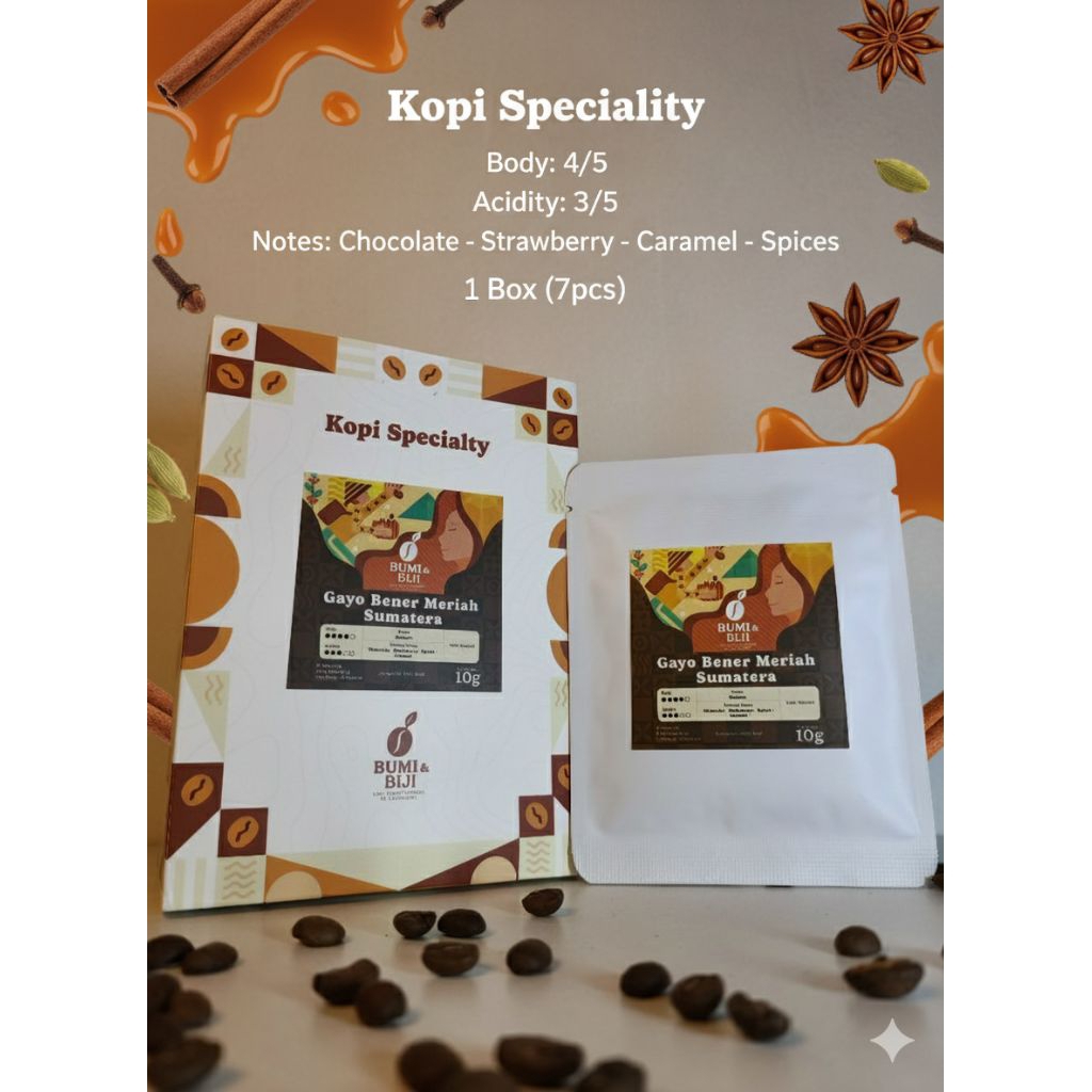 Gayo Bener Meriah Dripbag Coffee Arabica