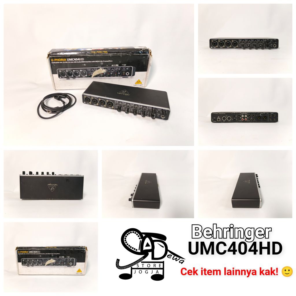 BEHRINGER UMC404HD SOUNDCARD UMC 404 HD SOUND CARD RECORDING 4 CHANNEL