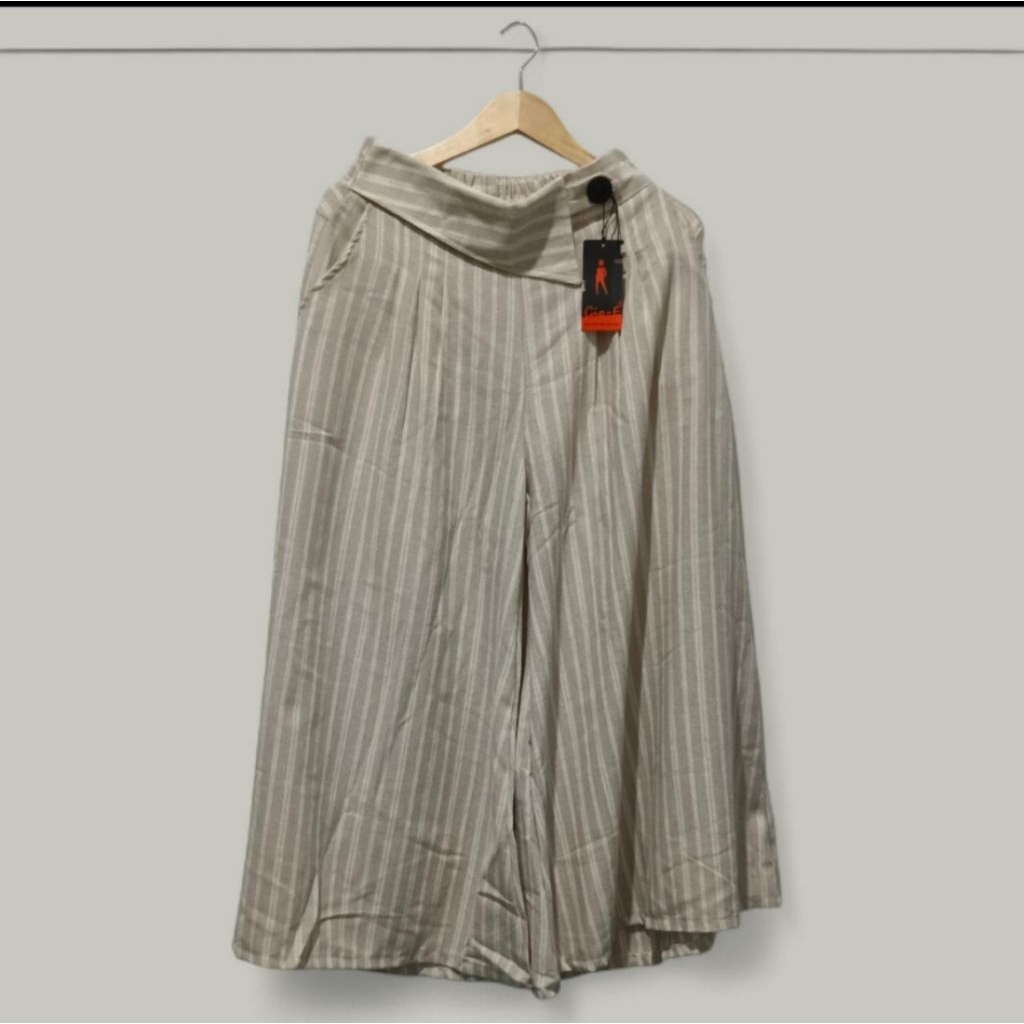 Celana Kulot lebar stripe Bangkok premium bahan bulkud terbaru 2025 by Gio F