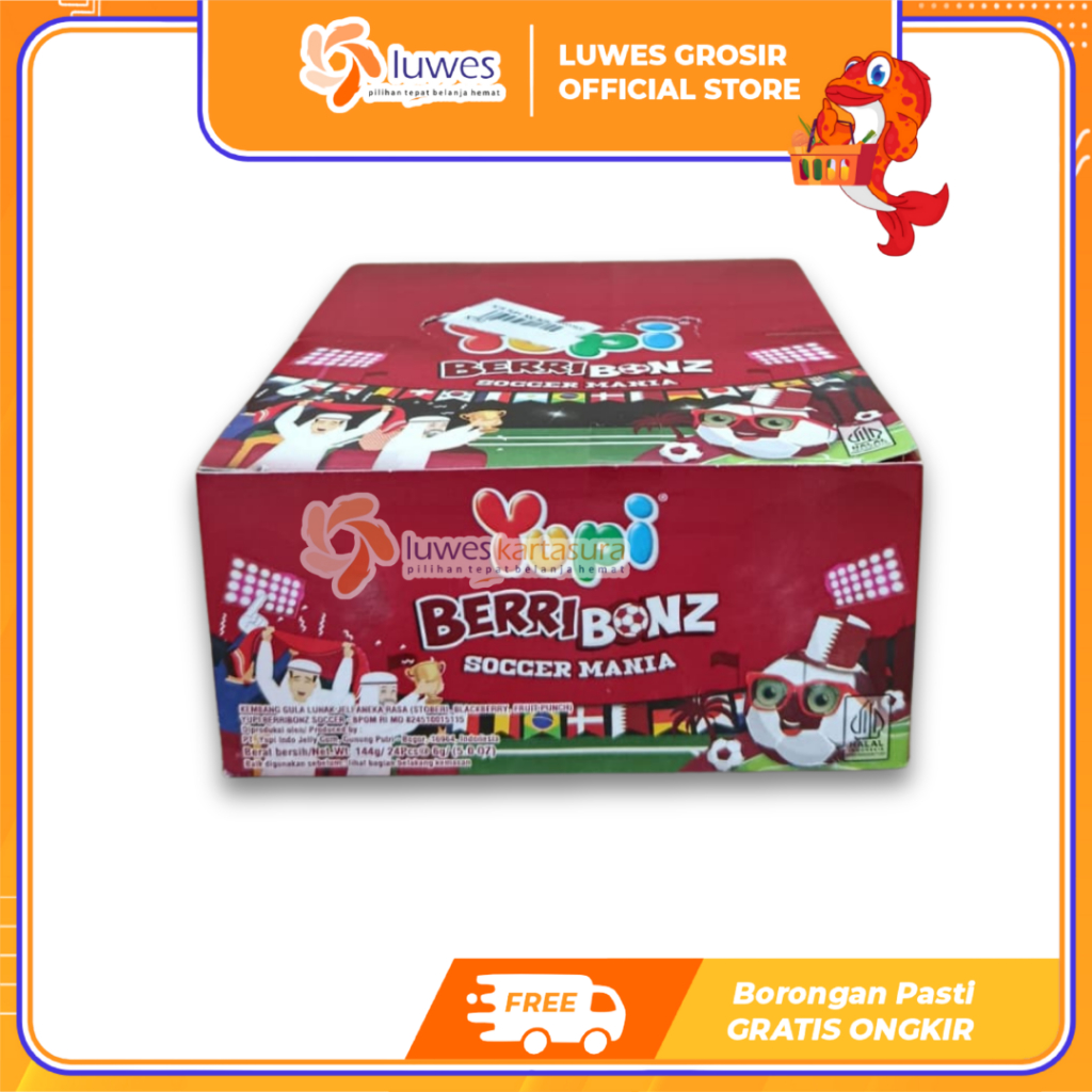 [GROSIR] Yupi Berri Bonz Soccer Mania Box Isi 24pcs Permen Yupi Mania Murah