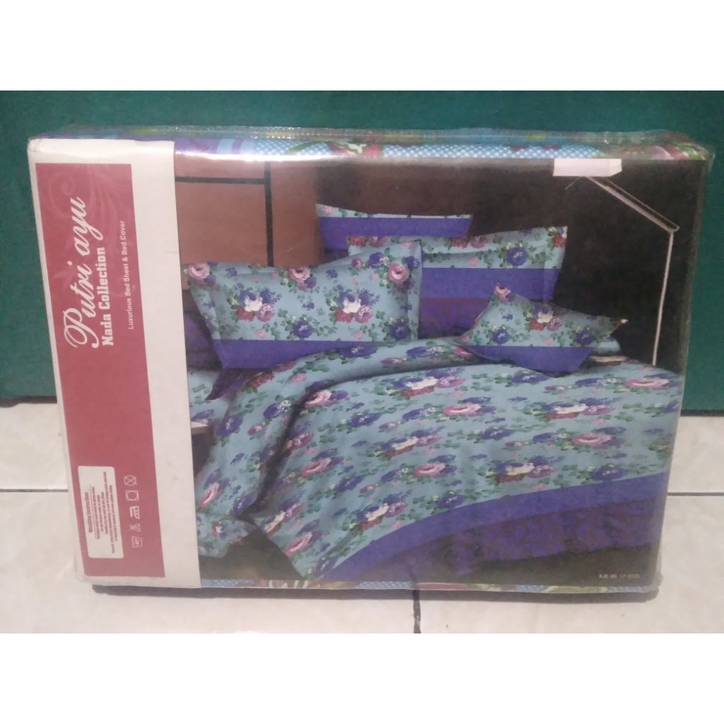 Sprei Putri Ayu Nada Collection King 240×180 bantal 2/ Sprei Lady Diana king 180×200 bantal 4/ Sprei