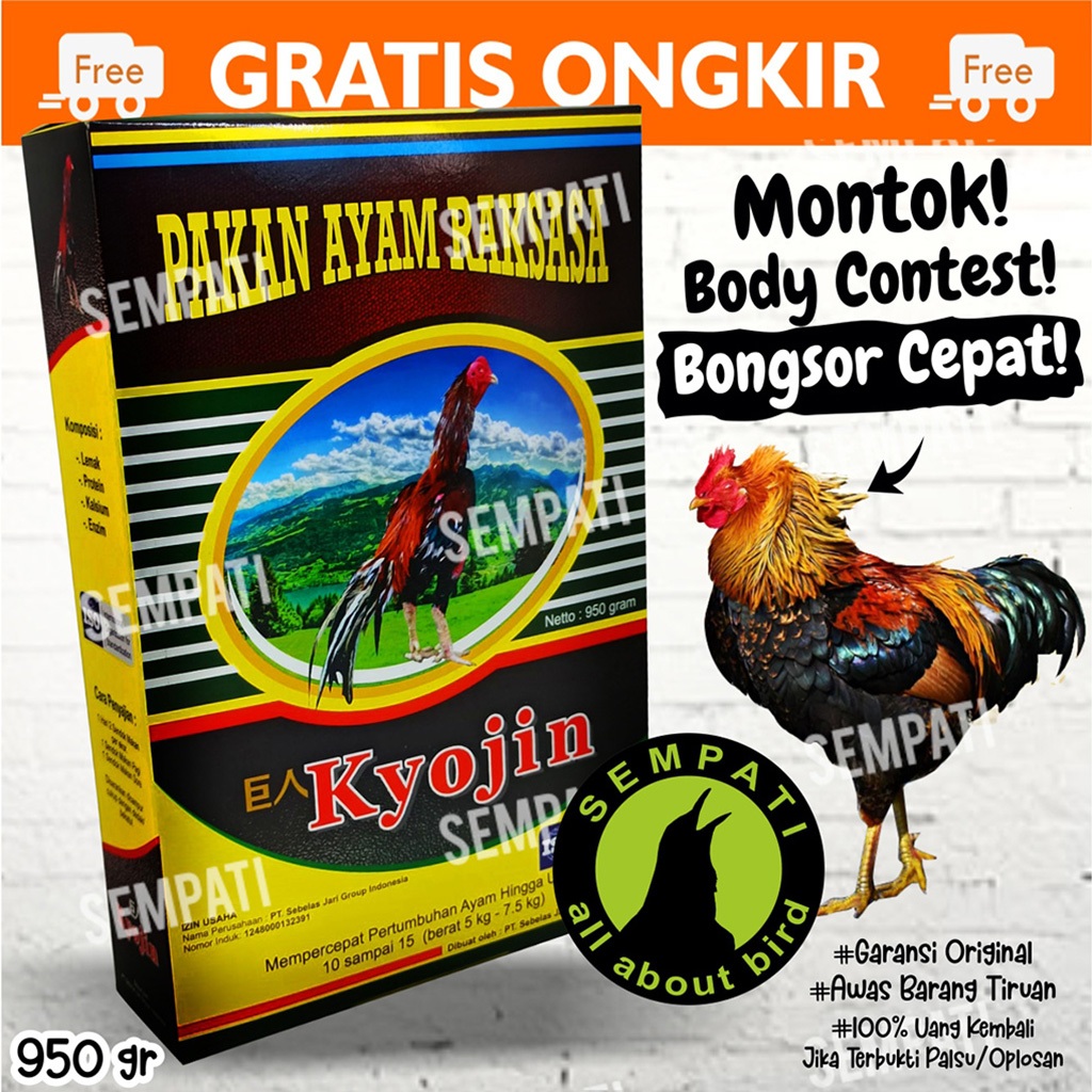 SEMPATI KYOJIN PAKAN AYAM RAKSASA ORIGINAL 950 GRAM PAKAN AYAM LAGA TARUNG MEMPERBESAR PERTUMBUHAN M