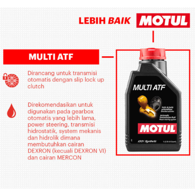 MOTUL ATF VI (1L) Oli Transmisi Mobil Matic - Original / Motul ATF VI