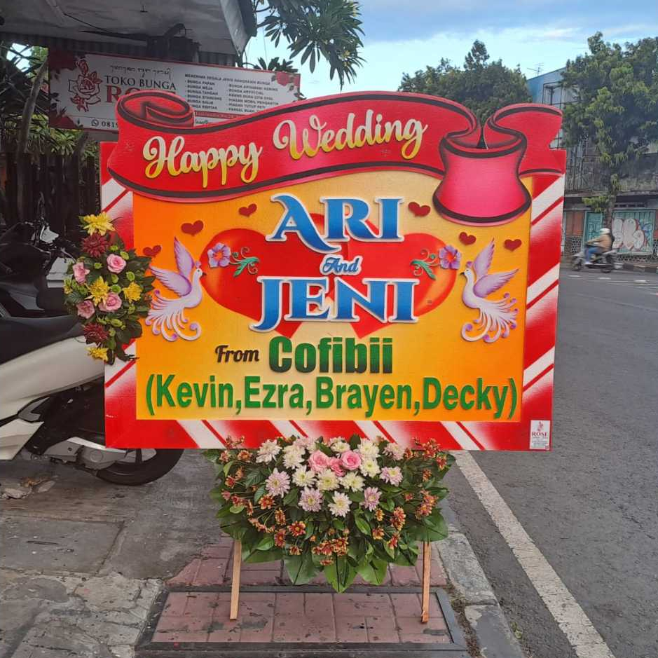 Rangkaian Bunga Papan Styrofoam / Papan Letter / Florist Bali