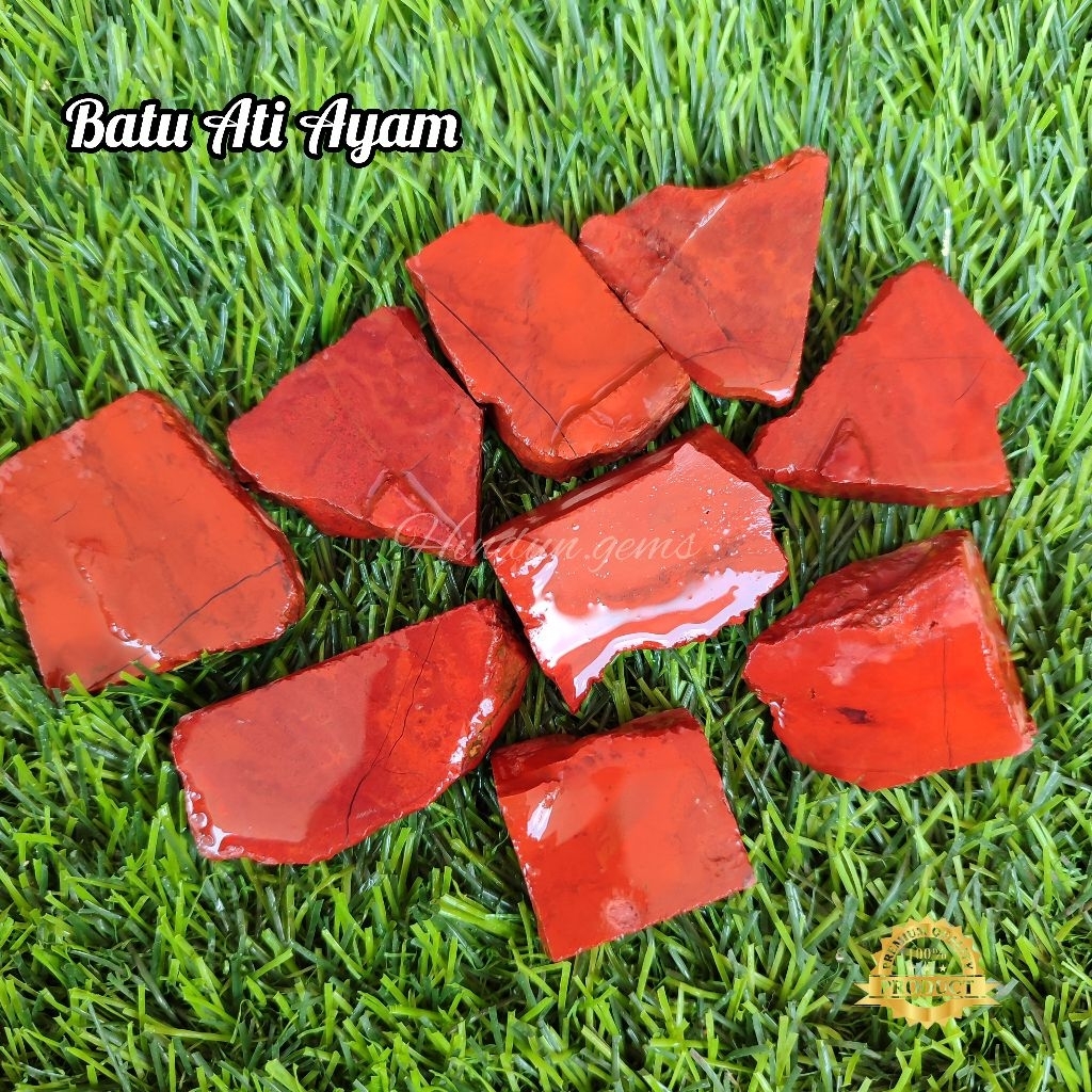 Bahan Batu Ati Ayam Asli Natural / Lempengan Batu Ati Ayam / Bongkahan Batu Ati Ayam