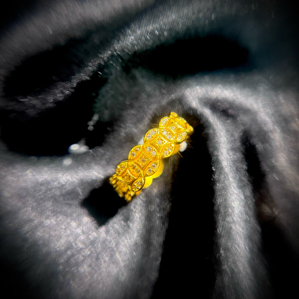 Cincin Koin Emas Pasir Vietnam 100% Asli