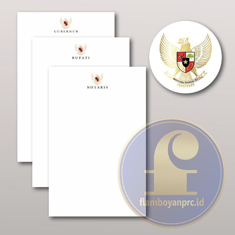 Kop Surat Notaris Gubernur Bupati Garuda Cetak Hotprint 4 Warna