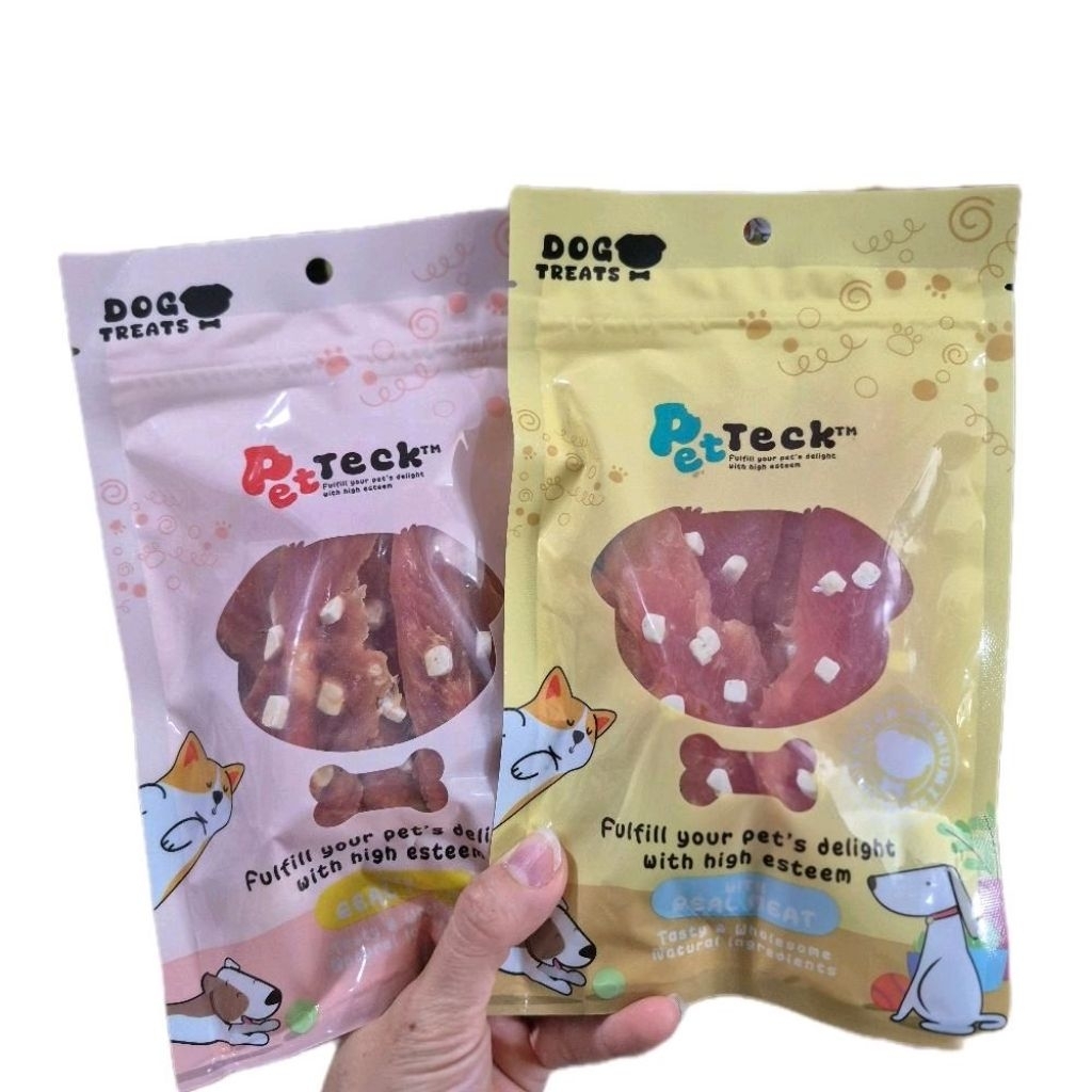 Pet Teck Dog Treats Chicken Breast 100gr - snack jerky cemilan anjing
