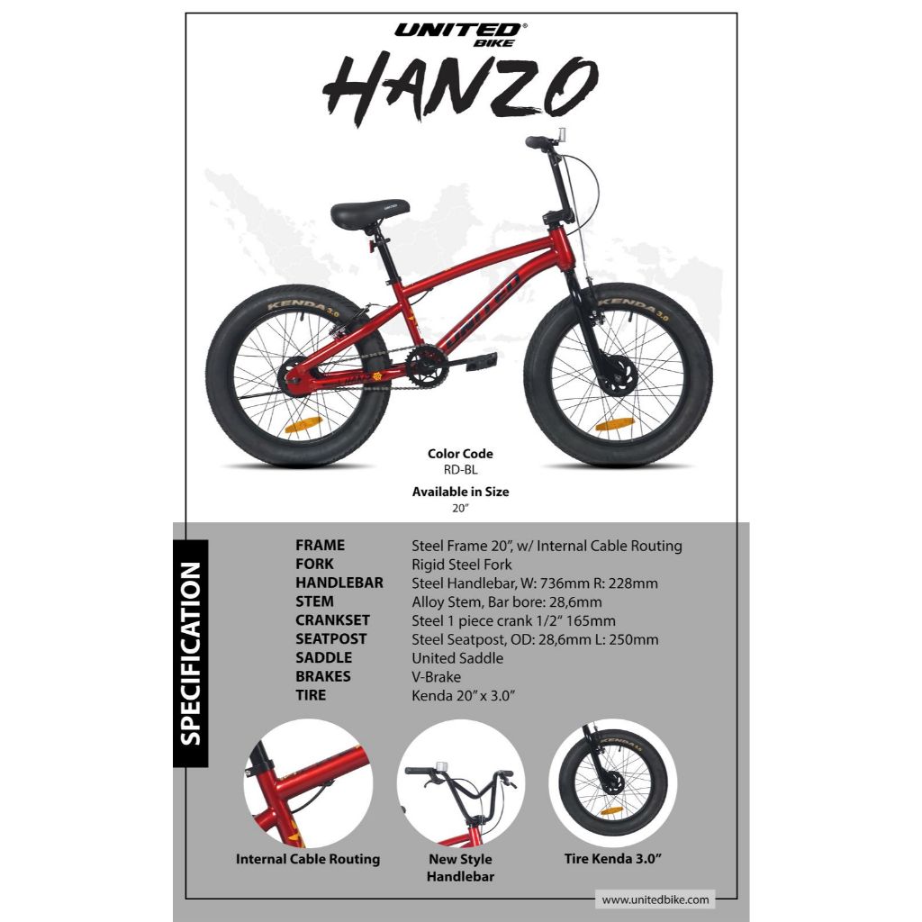 Sepeda BMX United Hanzo / Sepeda BMX United Roouse Original
