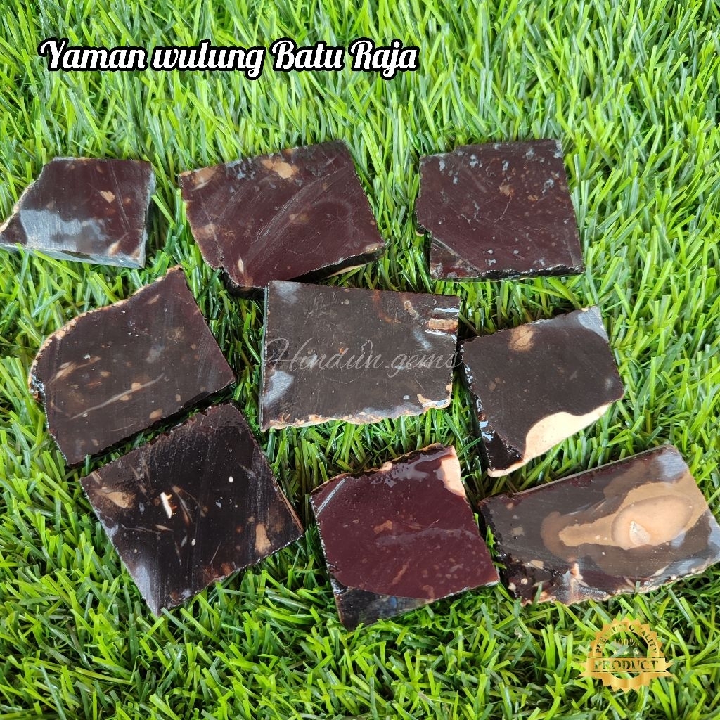 Bahan Batu Yaman Wulung Batu Raja Asli Natural / Bongkahan Batu Yaman Wulung Batu Raja / Lempengan B