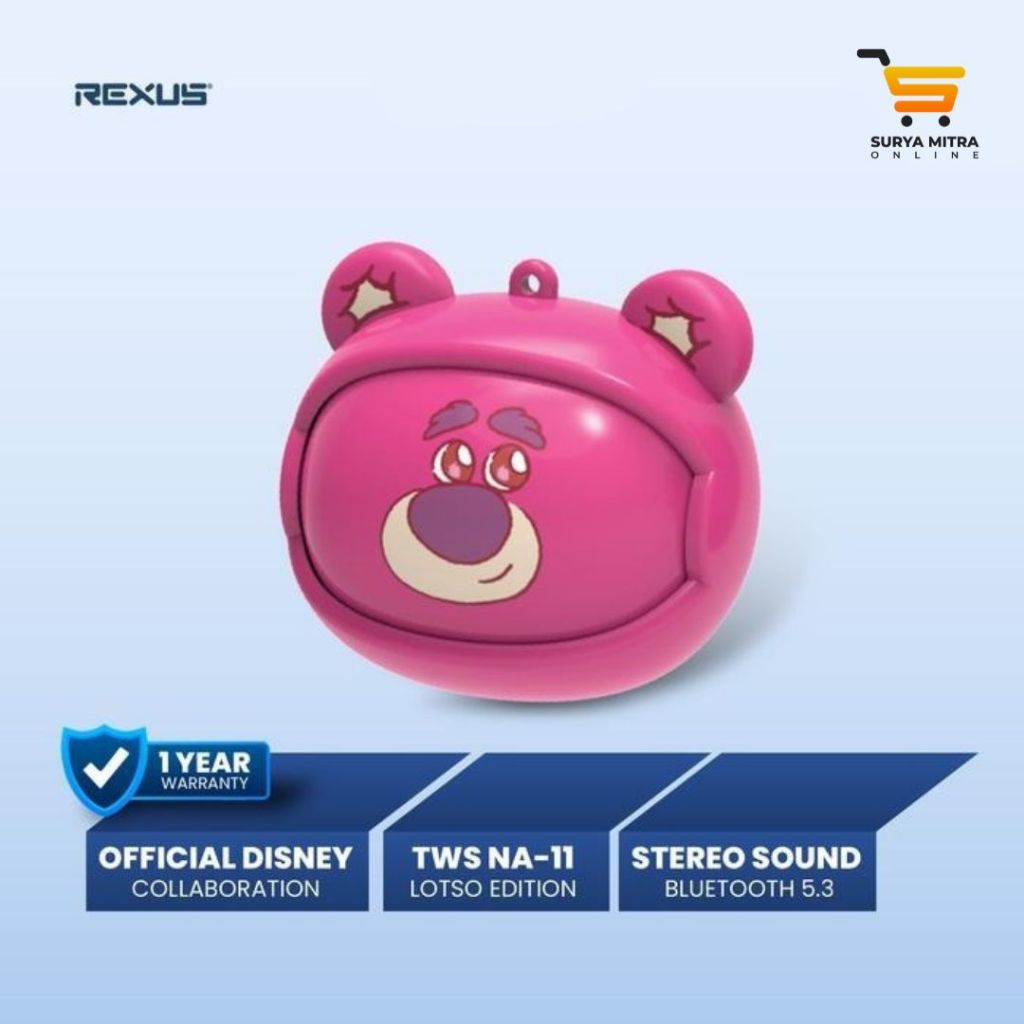 Earphone Bluetooth TWS V5.3 REXUS NA-11 Lotso With Neckchain