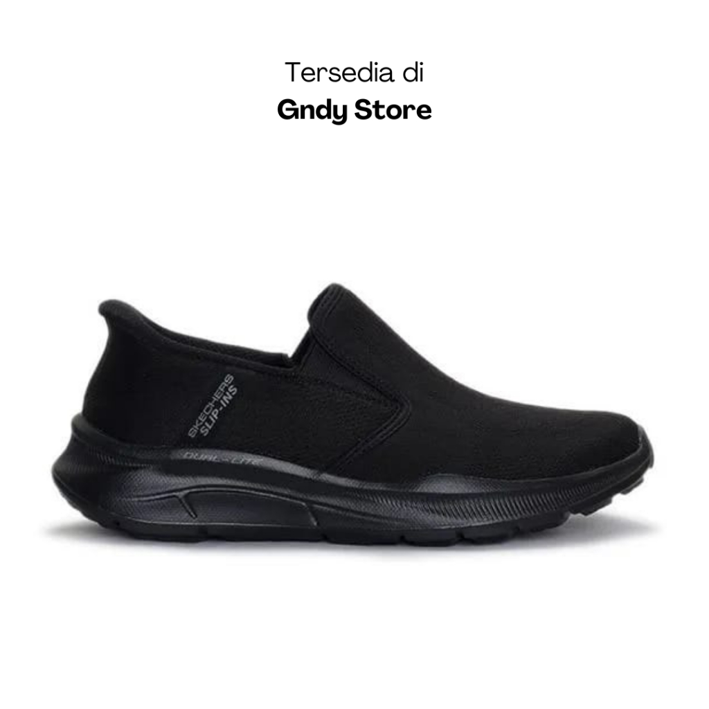 Sepatu Slip On Pria Skechers Equalizer 5 Lowrie 232929/BBK Full Black Men