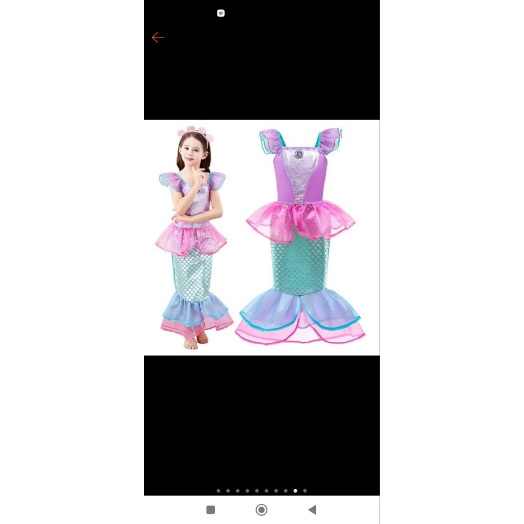 preloved kostum Mermaid Ariel