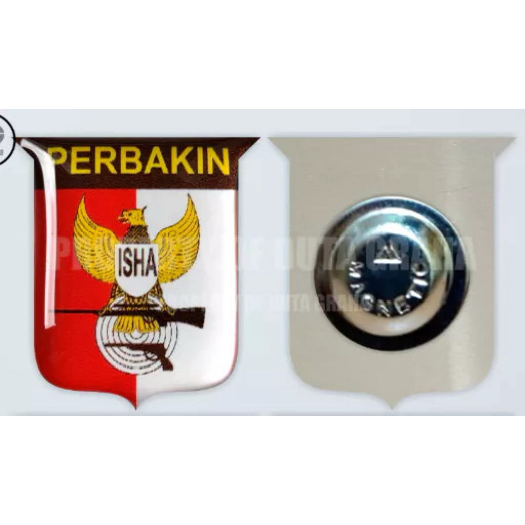 Pin PERBAKIN 4cm Peniti Magnet Pin PERBAKIN Model Resin Diameter 4cm Logam PREMIUM