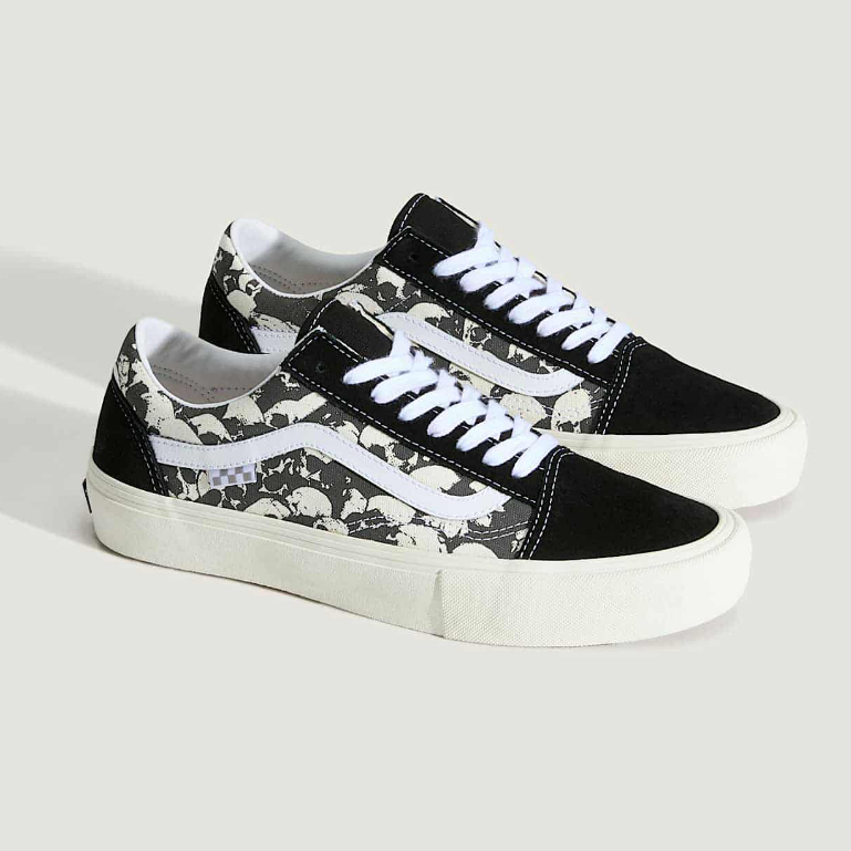 VANS OLD SKOOL SKATE SKULL PILE BLACK WHITE GUM ORIGINAL
