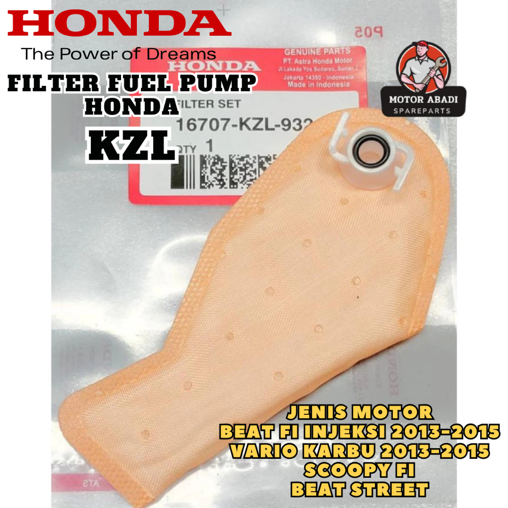 6707-KZL-900 ORIGINAL Filter Fuel Pump Filter Saringan Bensin Pempers KZL Honda Beat FI Injeksi 2013