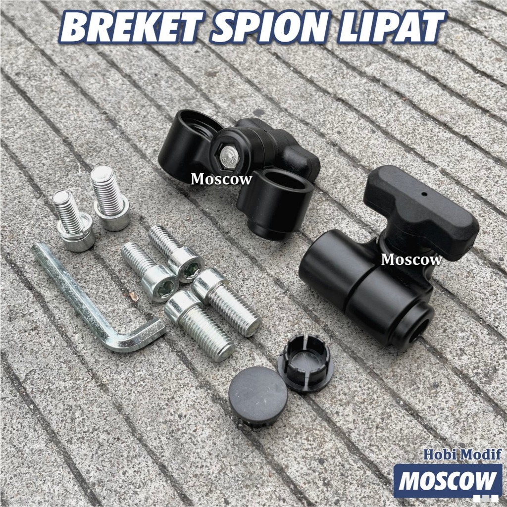 Sepasang Dudukan Breket Spion Kleman Spion Universal Ke Semua Motor Breket Dudukan Spion Motor Full 
