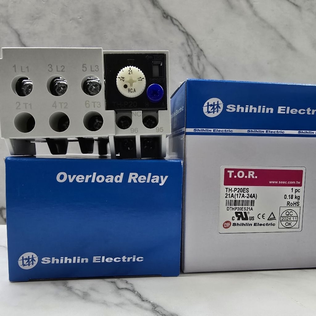 THERMAL OVERLOAD THP20ES/TH-P20E 1,7A 2,1A 3,3,A 6,5A 9A 11A 15A 21A (SP16-SP25) SHIHLIN ELECTRIC