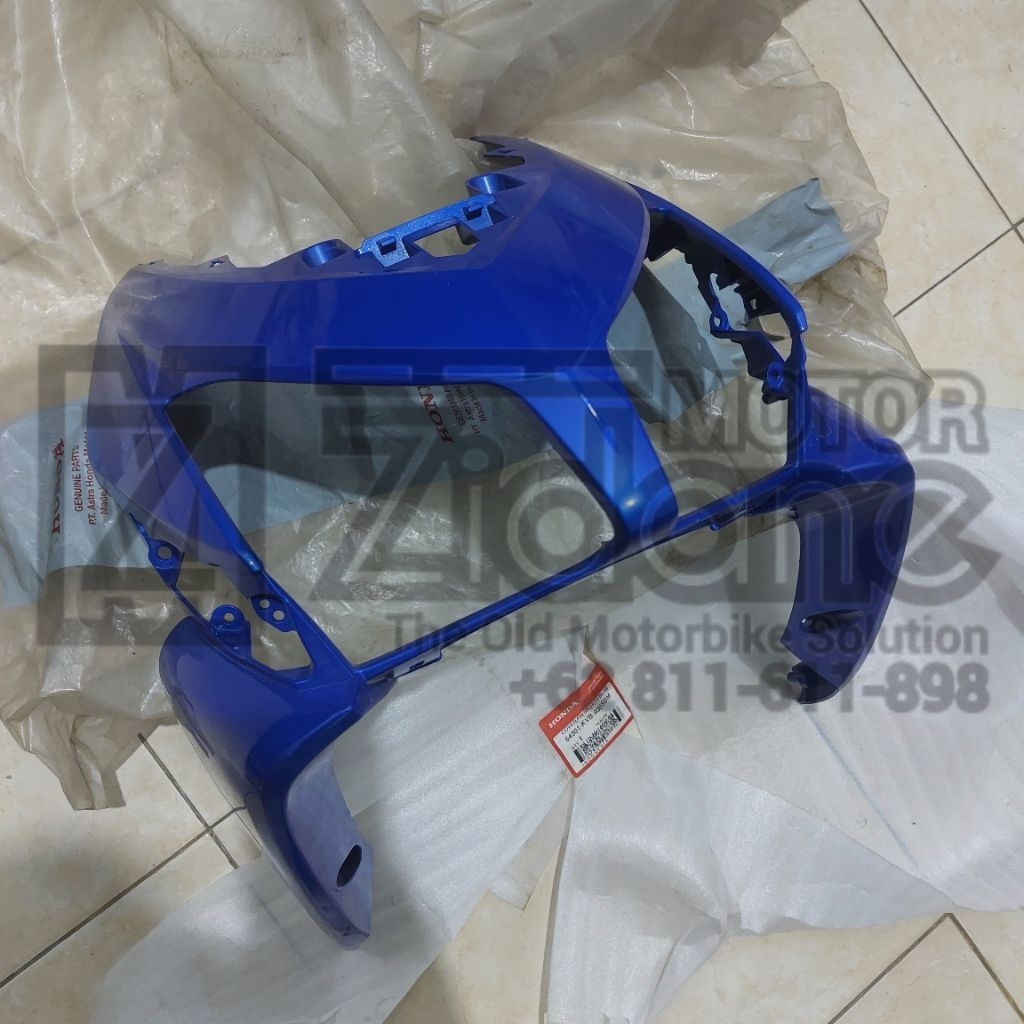 cover cafer lampu panel tameng prisai hidung biru honda vario 110 karbu biru original AHM 64301-KVB-