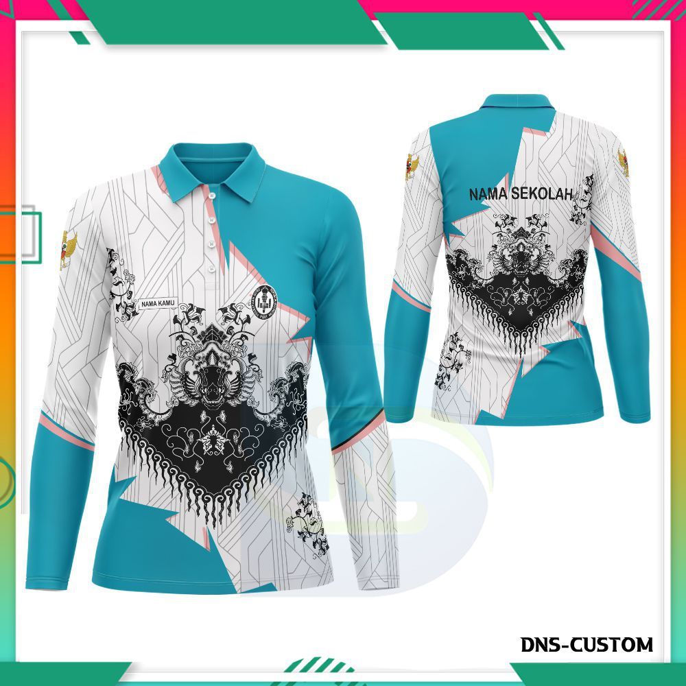 Kaos Polo Seragam PGRI Wanita Lengan Panjang – Model Terbaru 2025