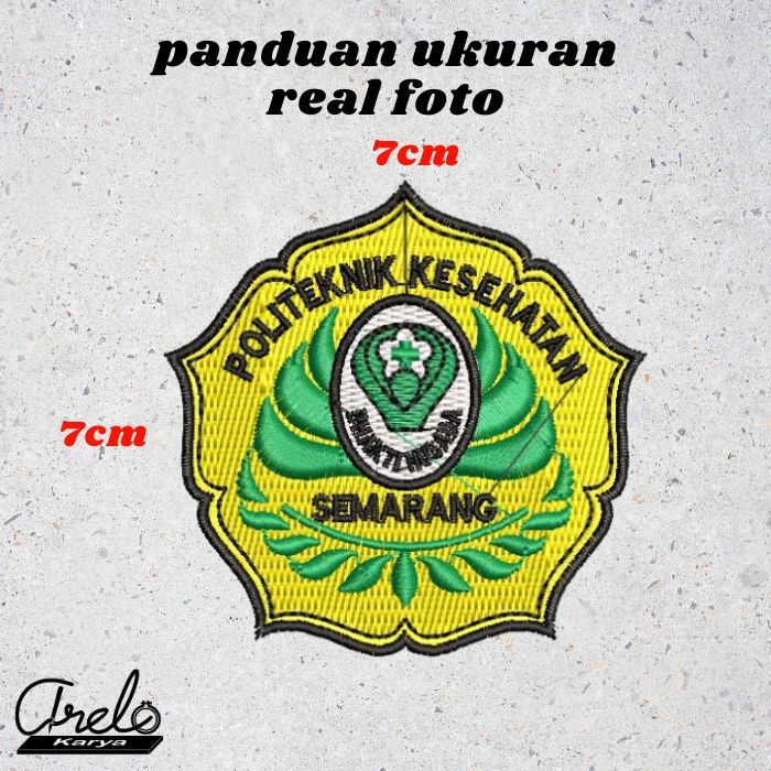 Logo Bordir Patch Bordir POLTEKKES SEMARANG politeknik kesehatan semarang