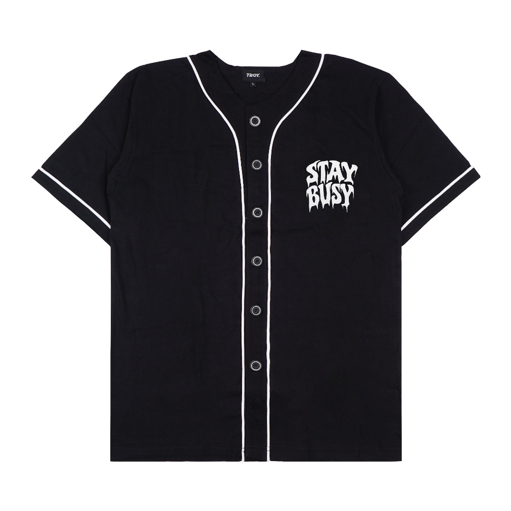 Troy Company Jersey Baseball Tshirt Black Meltdown - Kaos Jersey Baseball Hitam BT 2227