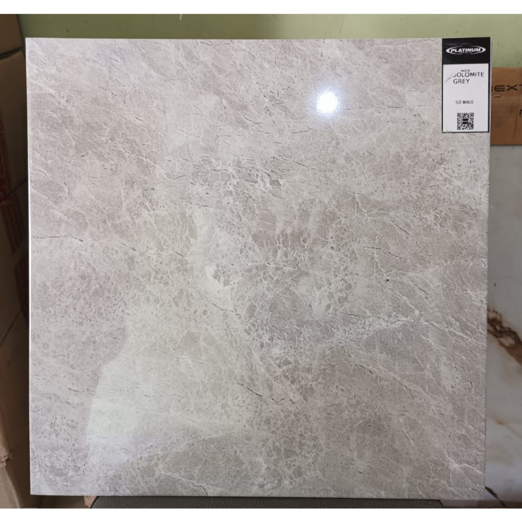 KERAMIK LANTAI GLOSSY 50X50 PLATINUM DOLOMITE GREY KERAMIK LANTAI KILAP KERAMIK LANTAI 50X50