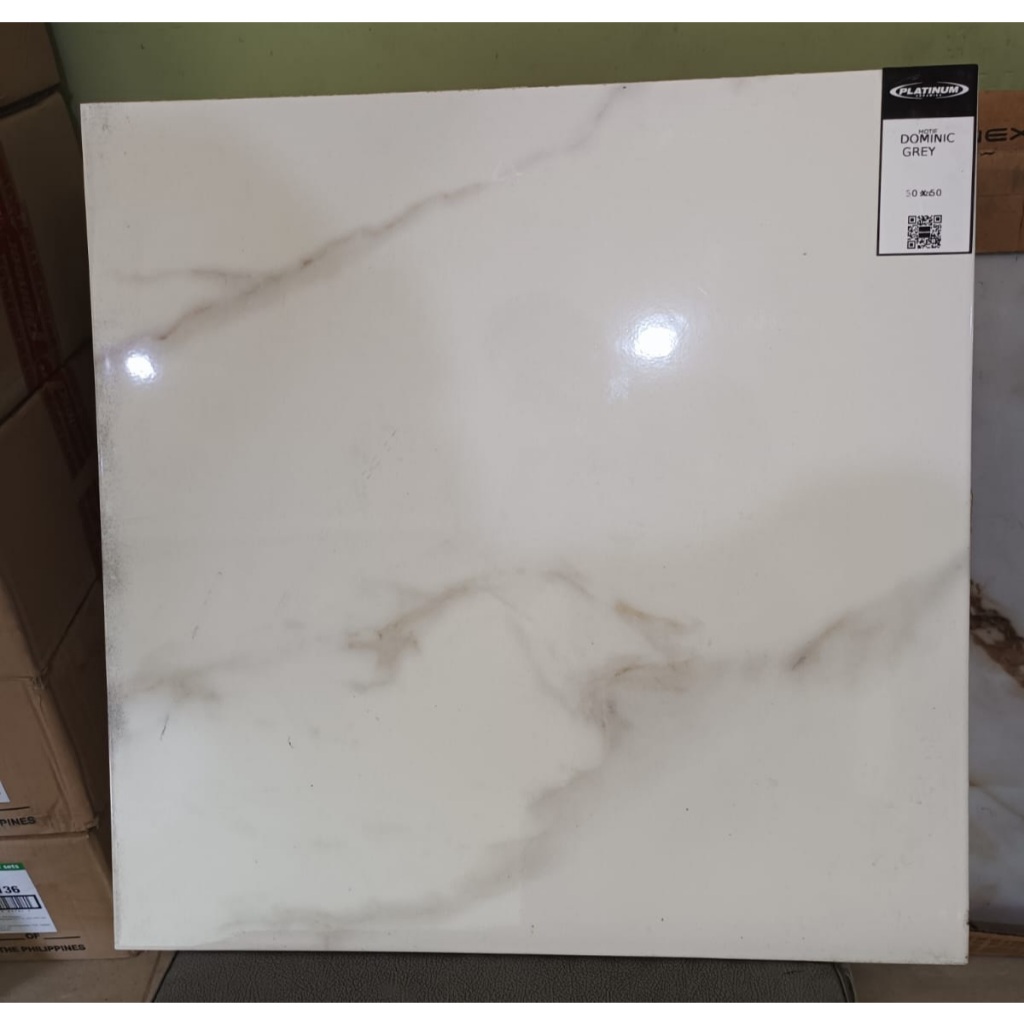 KERAMIK LANTAI GLOSSY 50X50 PLATINUM DOMINIC GREY KW A  KERAMIK LANTAI KILAP KERAMIK LANTAI 50X50