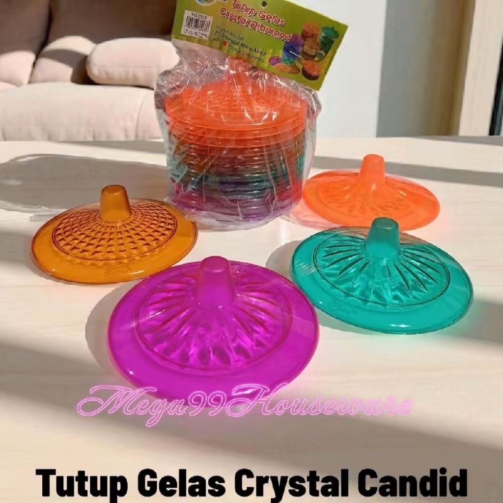 TUTUP GELAS CRYSTAL DIAMOND (1LUSIN)